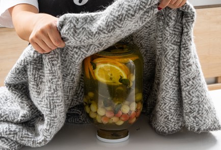 Фото шага рецепта Компотмохито на зиму из крыжовника 174073 шаг 10  