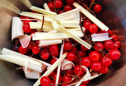 Фото шага рецепта Морс из клюквы и калины с лемонграссом 151765 шаг 4  