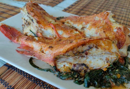 Фото шага рецепта Морской окунь в духовке 189705 шаг 11  