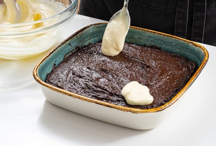 Фото шага рецепта Мраморный брауни с творожным сыром 188033 шаг 9  