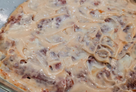 Фото шага рецепта Мясной пирог с сыром и помидорами 151956 шаг 5  