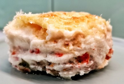 Фото шага рецепта Мясной кетопирожок из цветной капусты 152765 шаг 18  