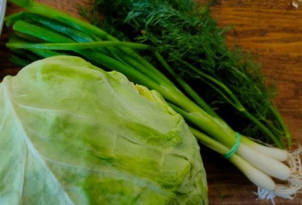 Фото шага рецепта Наливной пирог с капустой и луком на сыворотке 189706 шаг 2  