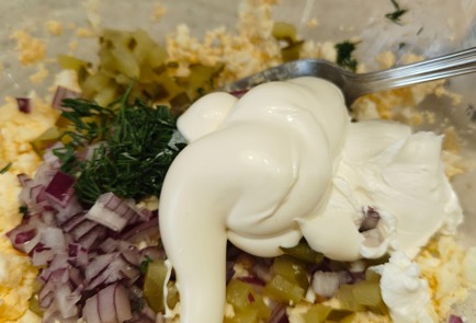 Фото шага рецепта Намазка на хлеб из яиц 190729 шаг 9  