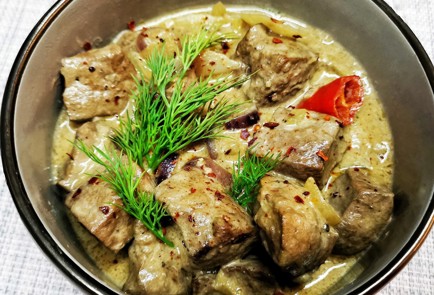 Фото шага рецепта Нежная печень с луком 173359 шаг 11  