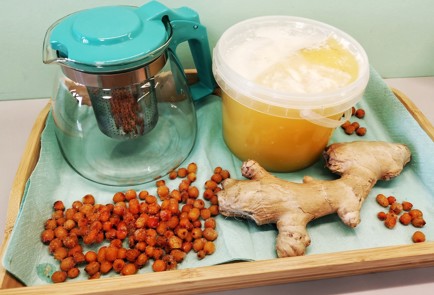 Фото шага рецепта Облепиховый морс с имбирем 140174 шаг 1  