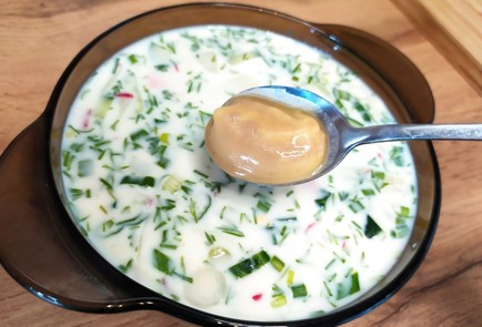 Фото шага рецепта Окрошка на кефире 189170 шаг 12  