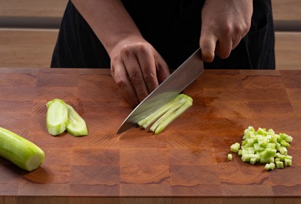 Фото шага рецепта Окрошка с колбасой 173647 шаг 3  