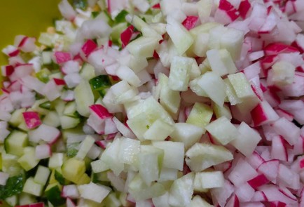 Фото шага рецепта Окрошка с кольраби 186503 шаг 15  
