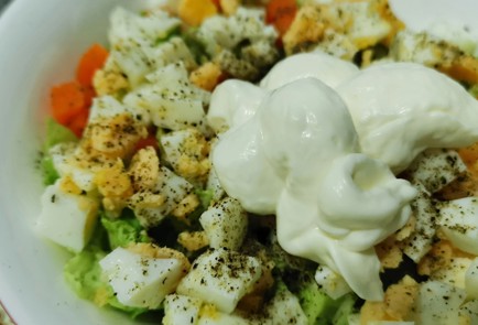 Фото шага рецепта Оливье с горбушей 175214 шаг 8  