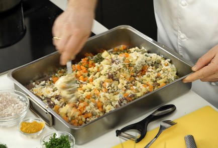 Фото шага рецепта Оливье с раками и желе 91558 шаг 5  