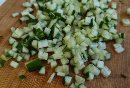 Фото шага рецепта Оливье со свежим огурцом и курицей 175147 шаг 8  