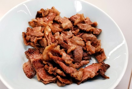 Фото шага рецепта Оригинальные спагетти с беконом 140448 шаг 8