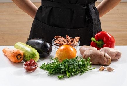 Фото шага рецепта Овощное рагу с соевым мясом 176034 шаг 1  