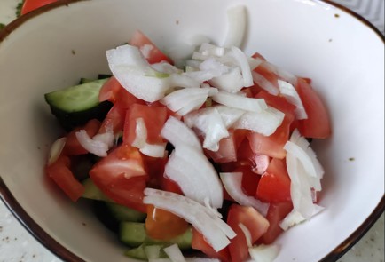 Фото шага рецепта Овощной салат погрузински 173389 шаг 5  