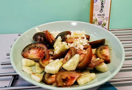 Фото шага рецепта Овощной салат с льняным маслом 140176 шаг 15  