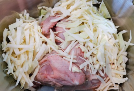 Фото шага рецепта Овощной суп с цыпленком корнишон 175910 шаг 4  