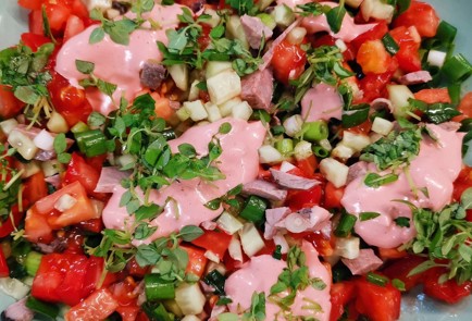 Фото шага рецепта Овощной салат с утиной грудкой 152860 шаг 11  
