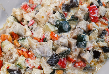 Фото шага рецепта Овощное рагу с сыром сулугуни в духовке 151602 шаг 12  