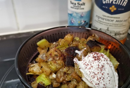 Фото шага рецепта Овощное рагу со сметаной и приправой сумах 152336 шаг 7  