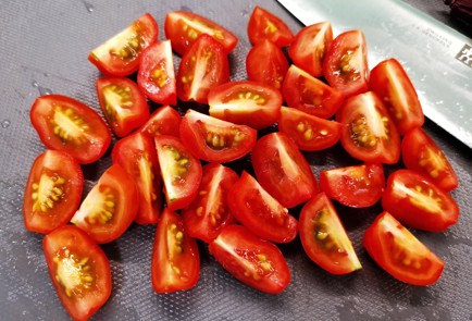 Фото шага рецепта Овощной салат с беконом и пармезаном 140714 шаг 6  