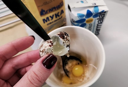 Фото шага рецепта Овсяноблин с перепелиными яйцами 140429 шаг 4  