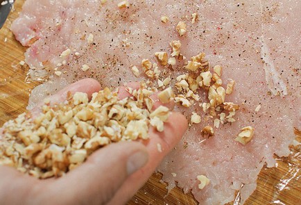 Фото шага рецепта Паровой куриный рулет с мандаринами и черносливом 31174 шаг 3  