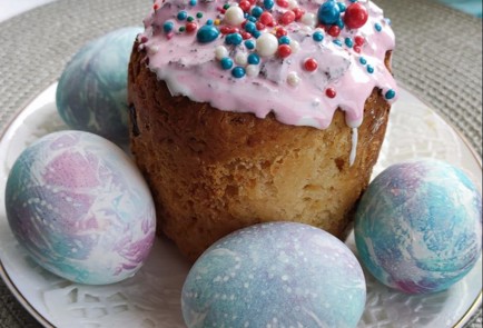 Фото шага рецепта Пасхальный кулич с творогом 173493 шаг 17