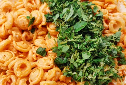 Фото шага рецепта Паста с базиликом и сыром чеддер 176011 шаг 9  