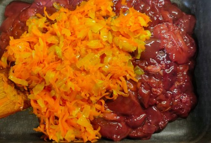 Фото шага рецепта Запеканка из куриной печени 175455 шаг 6  