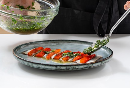 Фото шага рецепта Перец с килькой 176340 шаг 9  