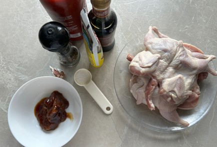 Фото шага рецепта Перепелки в медовом соусе 190019 шаг 1  