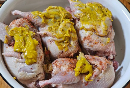 Фото шага рецепта Переплки в духовке в горчичном соусе 191241 шаг 4  