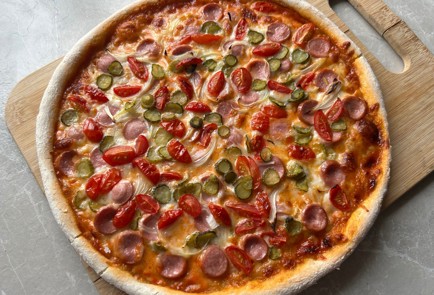 Фото шага рецепта Пицца подомашнему на дрожжевом тесте 189380 шаг 9  