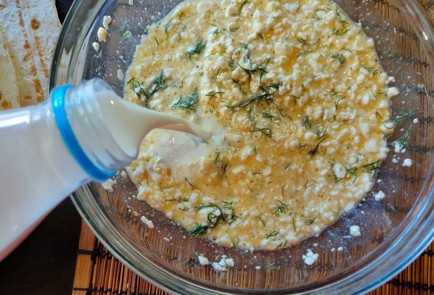 Фото шага рецепта Пирог из лаваша с сыром и творогом 174531 шаг 11  