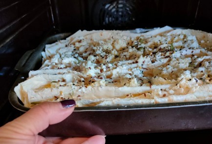 Фото шага рецепта Пирог из лаваша с сыром и творогом 174531 шаг 17  