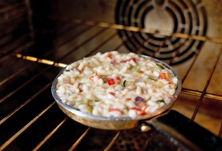 Фото шага рецепта Пирог из ризотто с куриной грудкой 30396 шаг 3  