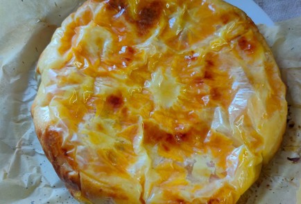 Фото шага рецепта Пирог на кефире с мандаринами и цукатами 188230 шаг 21