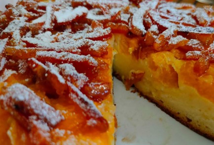 Фото шага рецепта Пирог на кефире с мандаринами и цукатами 188230 шаг 25