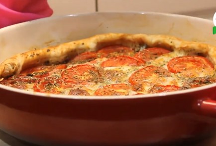 Фото шага рецепта Пирог с беконом и моцареллой 36460 шаг 5  