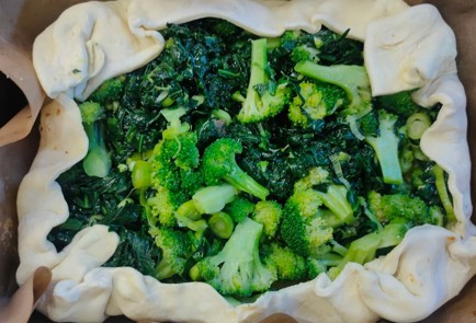 Фото шага рецепта Пирог с брокколи и шпинатом 176355 шаг 18  