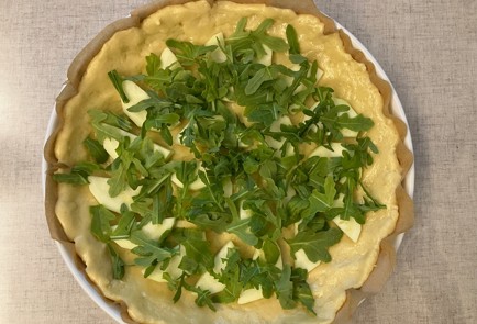 Фото шага рецепта Пирог с кабачком рукколой и сыром 189993 шаг 9  