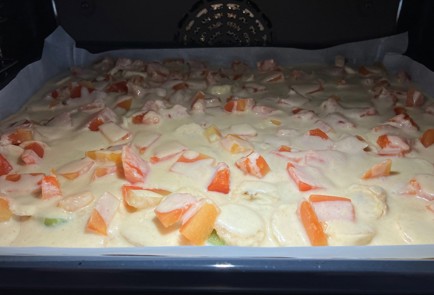 Фото шага рецепта Пирог с папайей киви и бананами 176368 шаг 13  