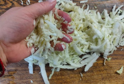 Фото шага рецепта Пирог с пряной курицей и пекинской капустой 175480 шаг 9  