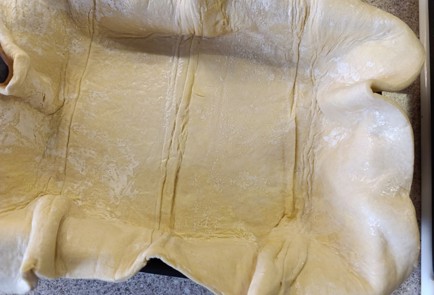 Фото шага рецепта Пирог из слоеного теста с творогом и тыквой 190670 шаг 13