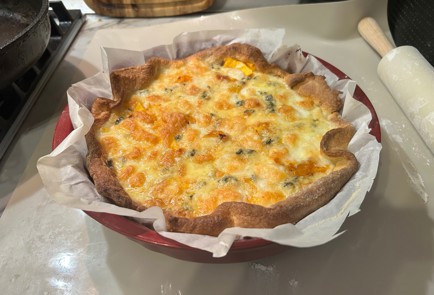 Фото шага рецепта Пирог с тыквой и сыром 190815 шаг 11