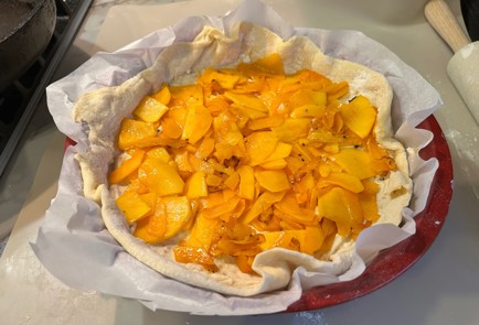 Фото шага рецепта Пирог с тыквой и сыром 190815 шаг 8