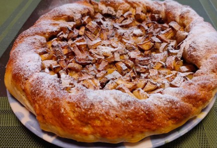 Фото шага рецепта Пирог с яблоками и корицей на постном тесте 188925 шаг 21  