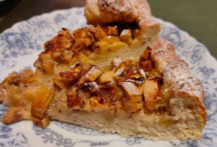 Фото шага рецепта Пирог с яблоками и корицей на постном тесте 188925 шаг 22  