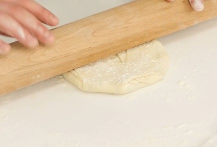 Фото шага рецепта Лепешка плацинда с творогом 114374 шаг 9  